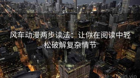 风车动漫两步读法：让你在阅读中轻松破解复杂情节