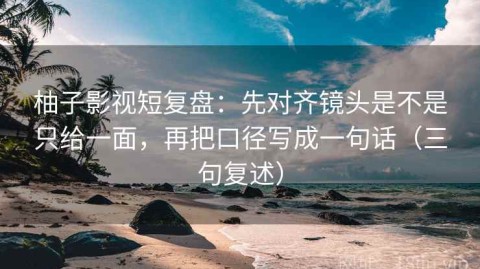 柚子影视短复盘：先对齐镜头是不是只给一面，再把口径写成一句话（三句复述）