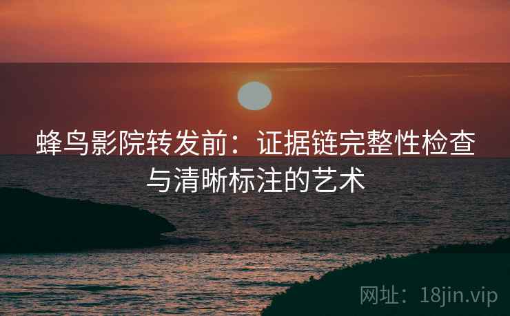 蜂鸟影院转发前:证据链完整性检查与清晰标注的艺术 蜂鸟影院转发前:证据链完整性检查与清晰标注的艺术